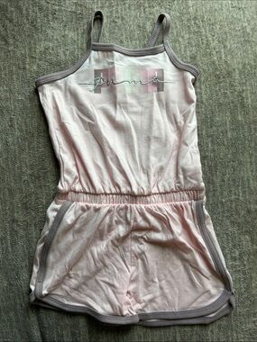 Puma Light Pink Romper with Gray Trim